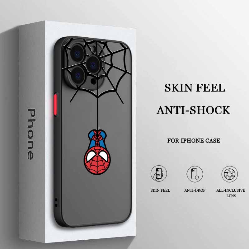 Spider-Man Süß Für iPhone 17 Air 16E 16 15 14 13 12 11 8 7 mini Pro Max Plus Matt Durchscheinend Weich Handyhülle iPhone 17 AIR