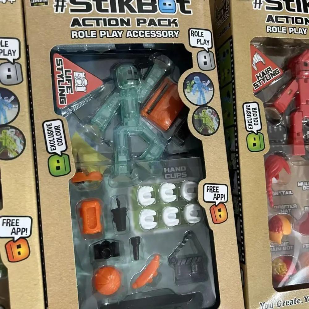 Stikbot Spielzeug Saugnapf Stick Bot Figuren Spielzeug Jungen Lustige Verformbare Actionfigur tikbots Spielzeug für Kinder Erwachsene Geburtstagsgeschenke