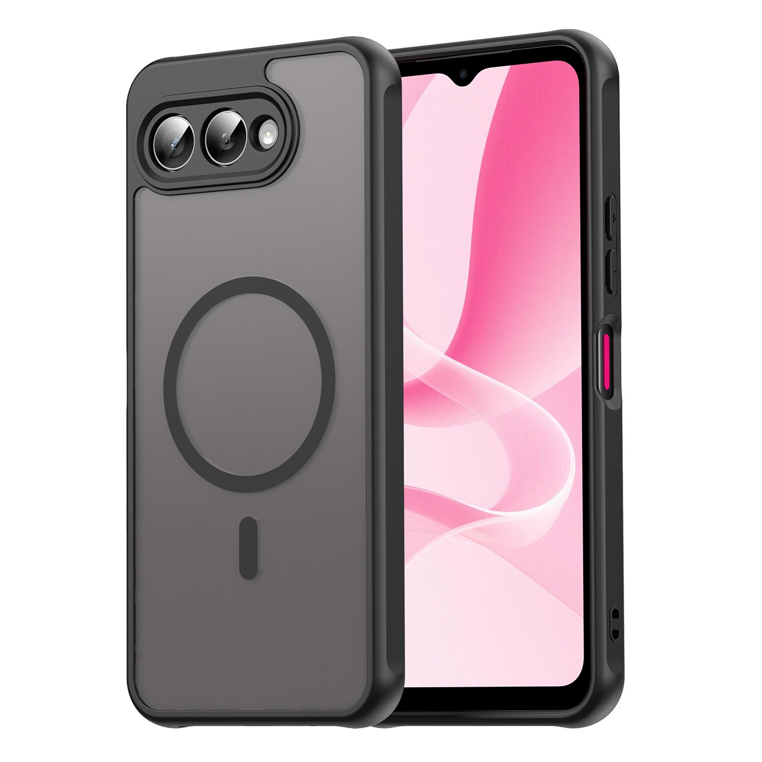T-Mobile REVVL 8/T Phone 3 Handyhülle, Magnetische stoßfeste Handyhülle, Hybrid-Bumper-Abdeckung für T-Mobile REVVL 8/T Phone 3 schwarz