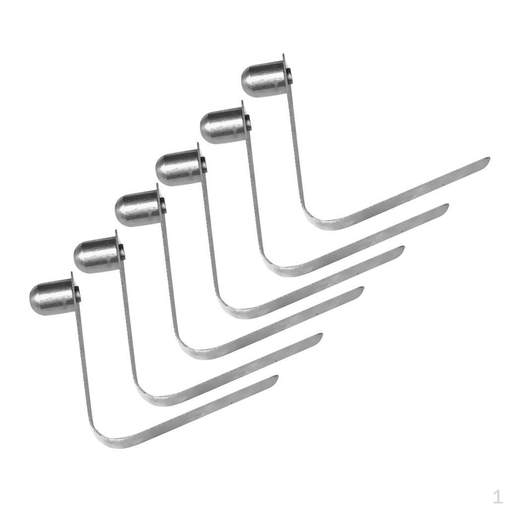 6 Stück 8 mm Edelstahl Paddelfederklemmen Outdoor Camping Markise Zeltstange Druckknopf