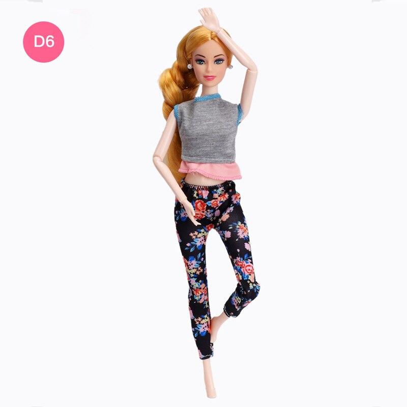 1 Set Puppen-Outfits Ärmelloses Shirt Tops Shorts Jeans Hosen Für Barbie Mode Puppen Kleidung Für Barbie Puppenhaus DIY Spielzeug grau/geblümt