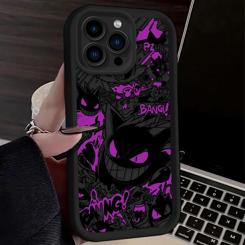 Luxus Gengar P-Pokemon Weiche Hülle für iPhone 17 Air 16 16E 15 14 13 12 11 Pro Max X XS X S Max XR SE 2020 SE4 7 8 Silikonhülle For iPhone 17 Air