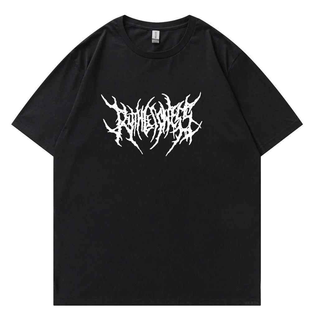 Gothic Street Punk Unisex WoUnisex T-shirts Koreanische Schwarz Übergroßen T-shirt Tops Harajuku Grafik T-shirt Weibliche Dropshipping Hip Hop L
