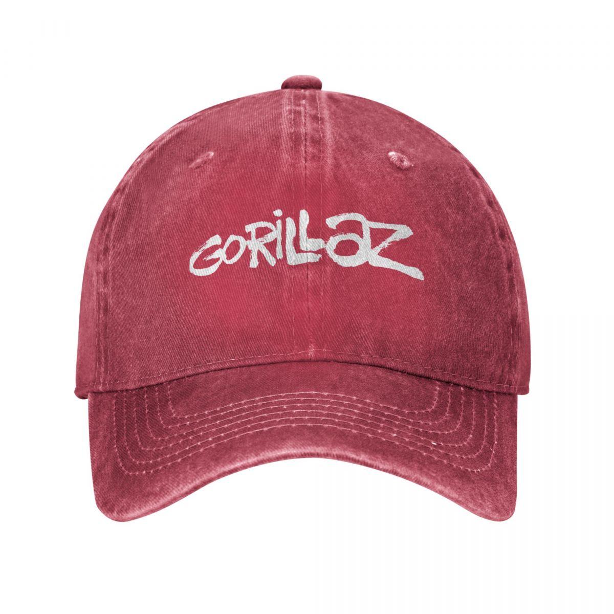 Gorillaz Unisex Baseball Cap Distressed Cotton Hats Cap Vintage Outdoor All Seasons Travel Unstrukturierte weiche Snapback Cap One Size