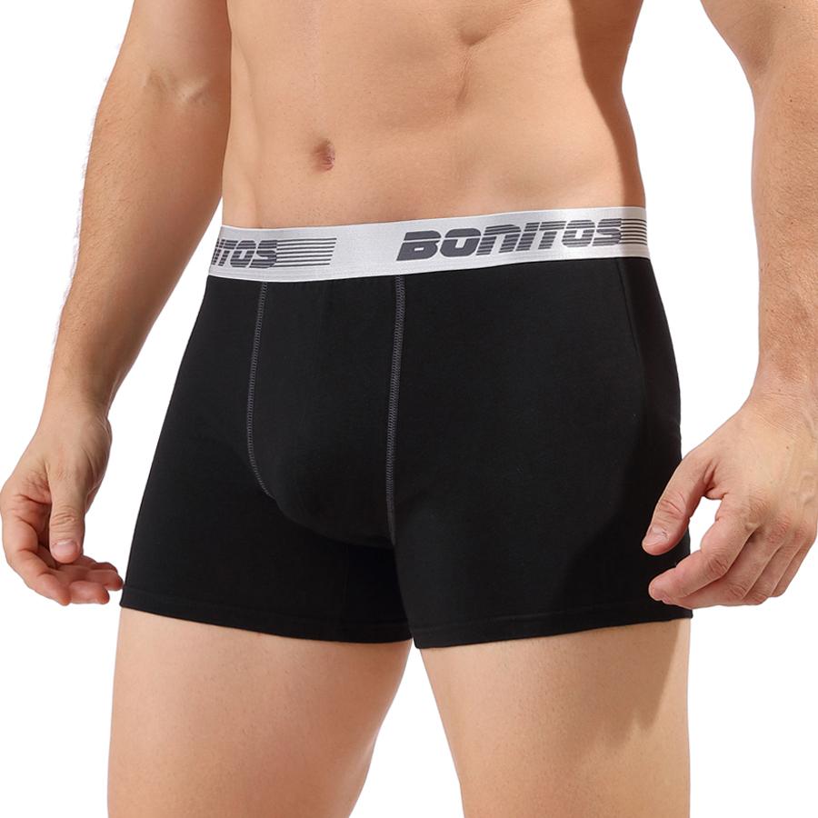 SCHÖNE 1 Stück Camouflage-Druck Herrenunterwäsche für Männer Baumwolle Herren Boxershorts Bequeme Unterwä L schwarz