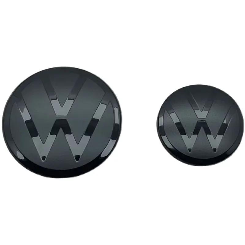 Für VW VOLKSWAGEN Neue 2 Stück Vorne und Hinten Emblem Für VW Golf 6/Golf 7/Golf 7.5/Golf 8 Beeinflusst ACC Nicht Modifiziertes Schwarzes Label Flach M GOLF 7.5 (MK7.5)