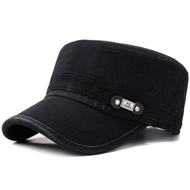 Männer Retro Wasser Waschen Baseball Kappe Outdoor Flache Sonnenschutz Reise Hut Casual Sport Hip Hop Caps Einstellbare Cowboy Hüte schwarz