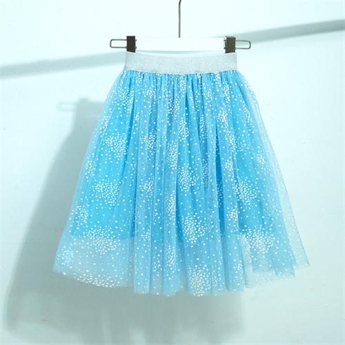 Kinderröcke für Mädchen Glitzer Tanz Ballett Tutu Kinderkleidung Baumwollspitze Mode Paillettenröcke Partykleidung 3-12 Jahre 120 blau