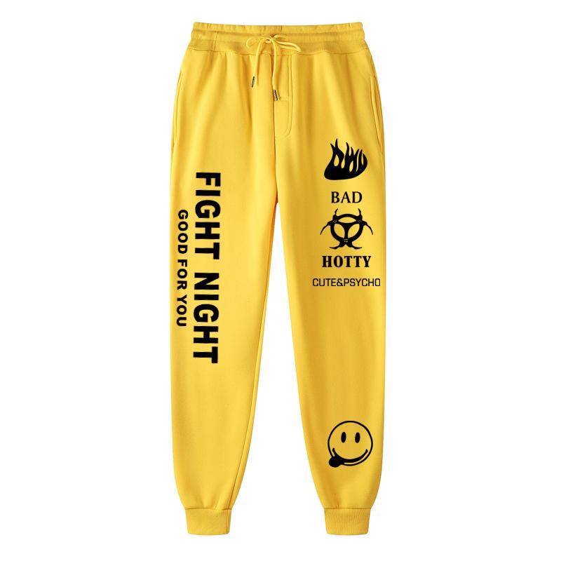 2022 herbst winter Brief Drucken Jogginghose Baggy Hosen Frauen Jogger Harajuku Bleistift Hose Hosen Mittleren taille Schweiß Hosen L gelb