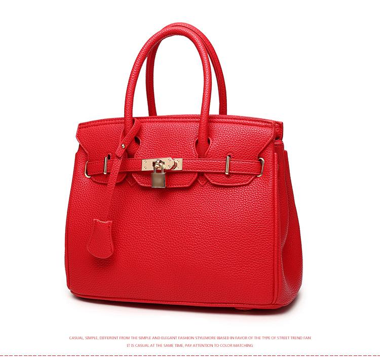 Frauen Tasche Litschi Muster Tasche Schulter Diagonal Einkaufstasche Mode Damen Tasche Rot Braut Tasche MIT leuchtend rote