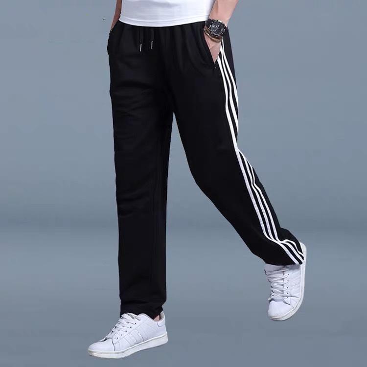 Jogginghose Herrenhose Große Größe Lockere Lässige Jogginghose für Studenten Gerade Hose Lange Hose XL schwarz