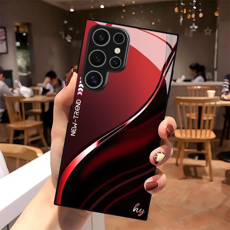 Tiefrotes Filum Aquae Langlebige Handyhülle Glas-Handyhülle für Samsung Galaxy S26 S25 S24 S23 S22 FE Ultra Plus Herrenstil Business For Galaxy S22 5G
