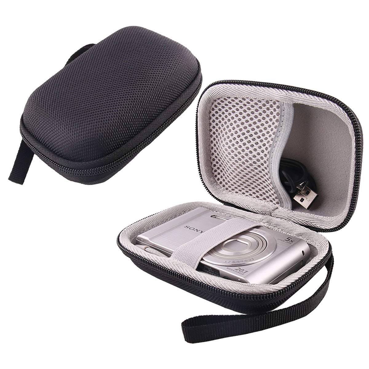 Sony SONY WX350 Digitalkamera-Aufbewahrung Cyber-shot DSC-W830 DSC-WX500 Cyber-shot-Tasche-WERJIA.JP (Schwarz) schwarz