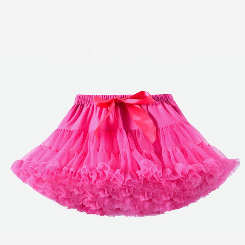 Kinder Mädchen Tüll Rock Baby Mädchen Kleidung Tutu Pettiskirt Rock Mode Mädchen Kleidung Prinzessin Röcke Rock Für Mädchen Kleidung 13-18years rose rot