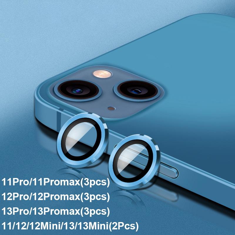 2/3 Pcs Zurück Objektiv Schutz Für iPhone 16 15 11 12 Pro Max 13 Luxus Kamera Schutz Glas Für iPhone 14 plus Objektiv Schutz Film Glas iPhone 15 blau