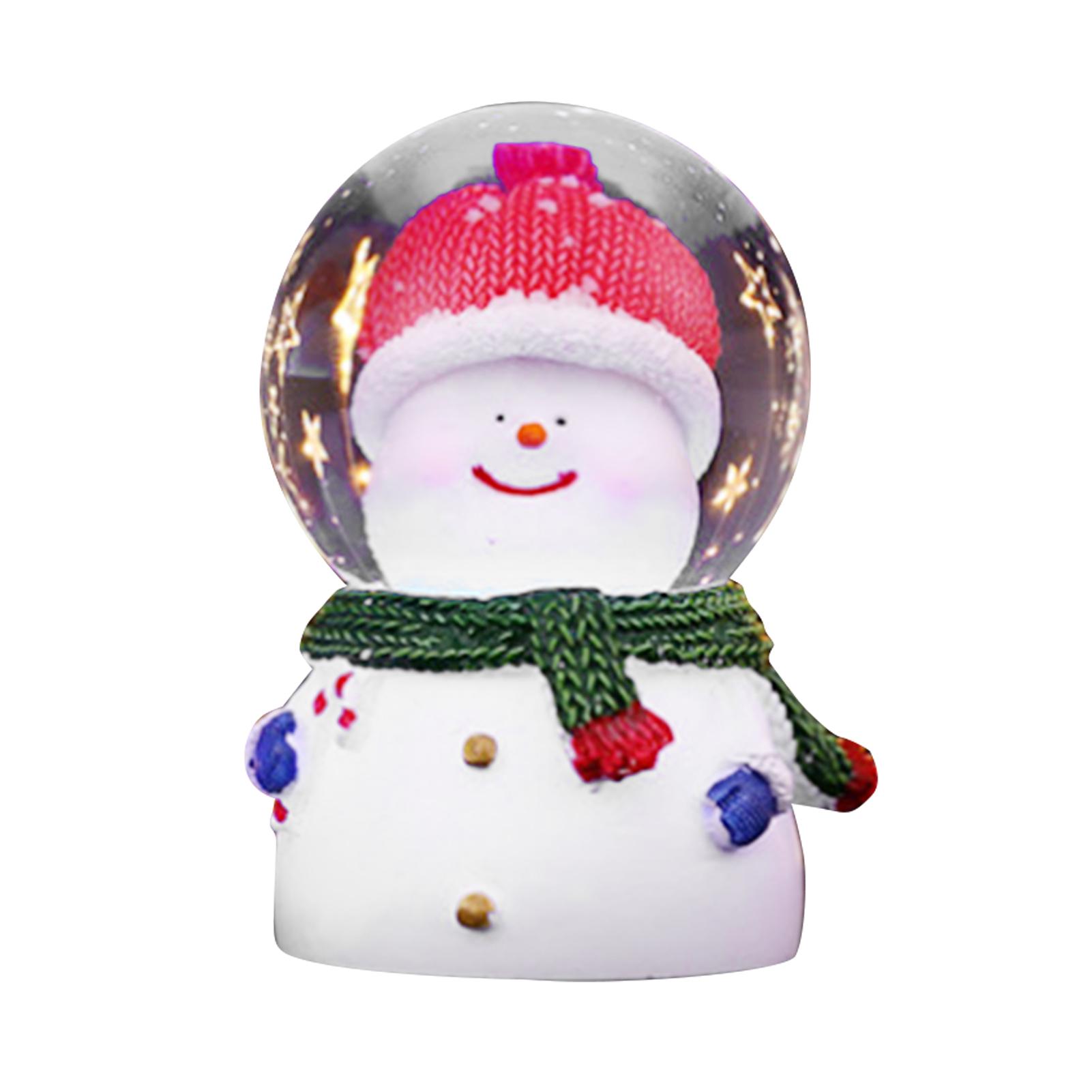 Weihnachten Schneekugel Farbwechsel Beleuchtete Weihnachten Kristall Ball Decor Harz Glas Weihnachten Ball
