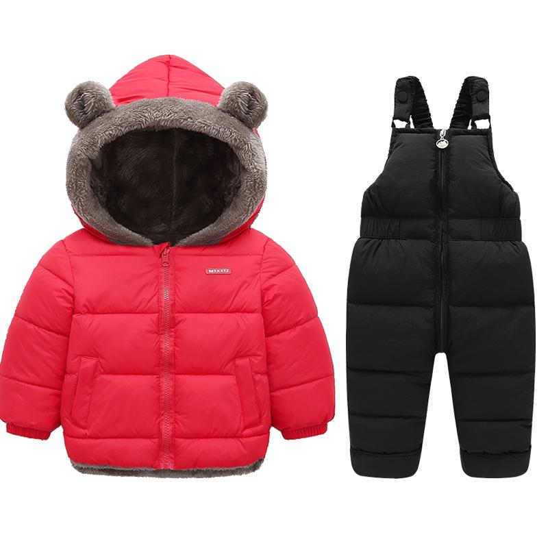 Winter Kinder Kleidung Sets Lamm Fleece Mäntel + Daunenhosen Baby Verdicken Warme 2Pcs Anzug Kinder Kleidung Jungen Mädchen Mode jacken 80cm