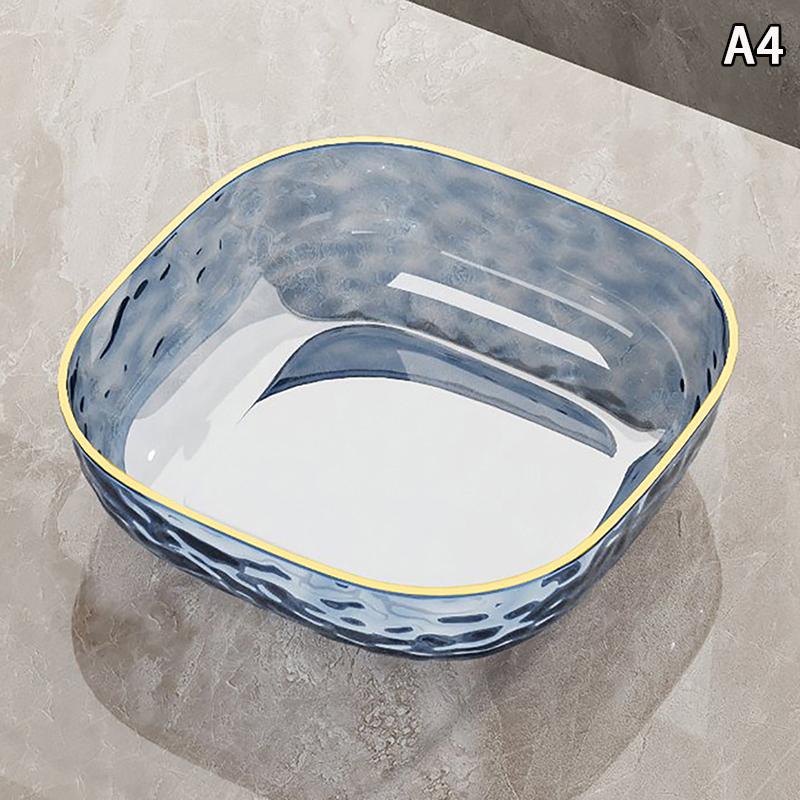 1 Stück Zuhause Spucknapf Erhöht Rutschfest Obstschale Müllschale Quadratisch Kleiner Teller Geschirr Obst Snack Teller gray