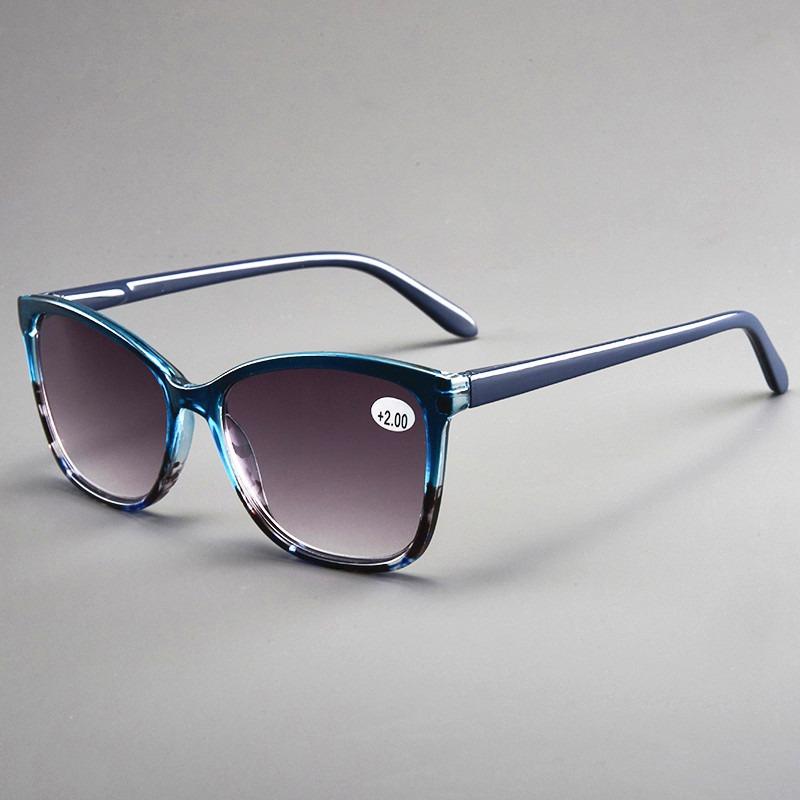Sonnen Lesebrille Damen Braune Gläser Florale Sonnenbrille Alterssicht Brille Brillen Brillen mit Dioptrie +1,0 +1,5 bis +4,0 +400 blau