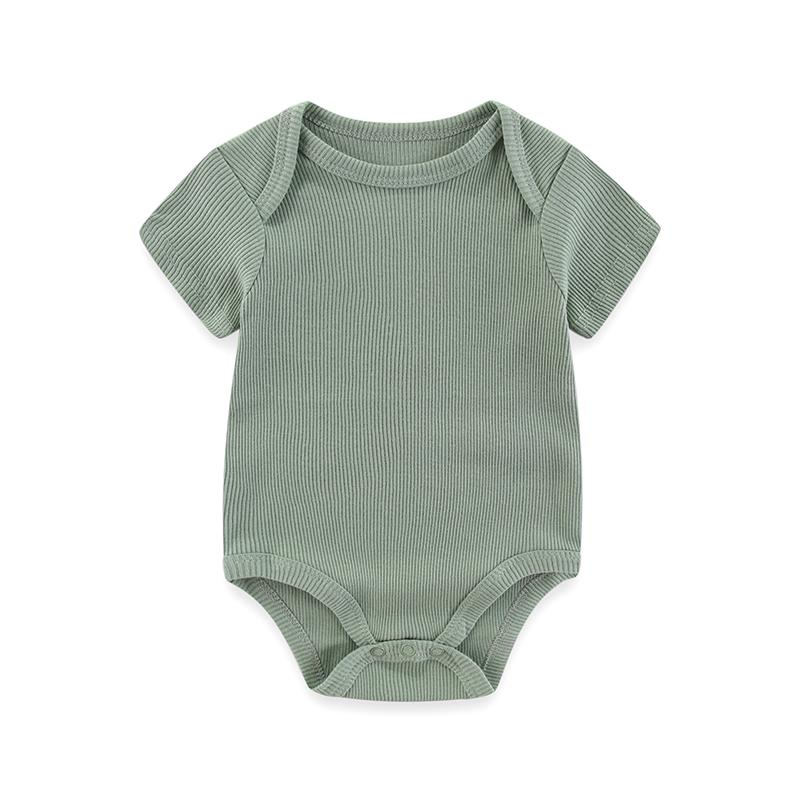 1 stück Baby Junge Mädchen Strampler Oansatz Kurzarm Infant Junge Mädchen Kleidung Baumwolle Overall Für 0-12Months Neugeborenen Outfits 12M gray