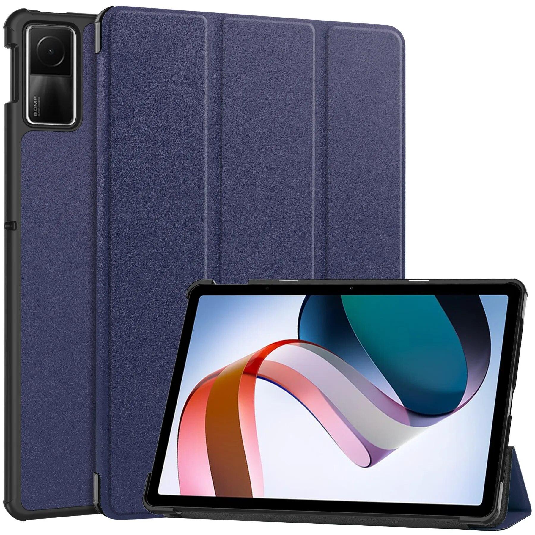 Für Xiaomi Redmi Pad Se Hülle 11 Zoll Tablet PC Tri-Folding Slim Stand Solid Magnetic Cover mit Auto Wake Funktion Redmi Pad Se 11 inch dunkelblaue