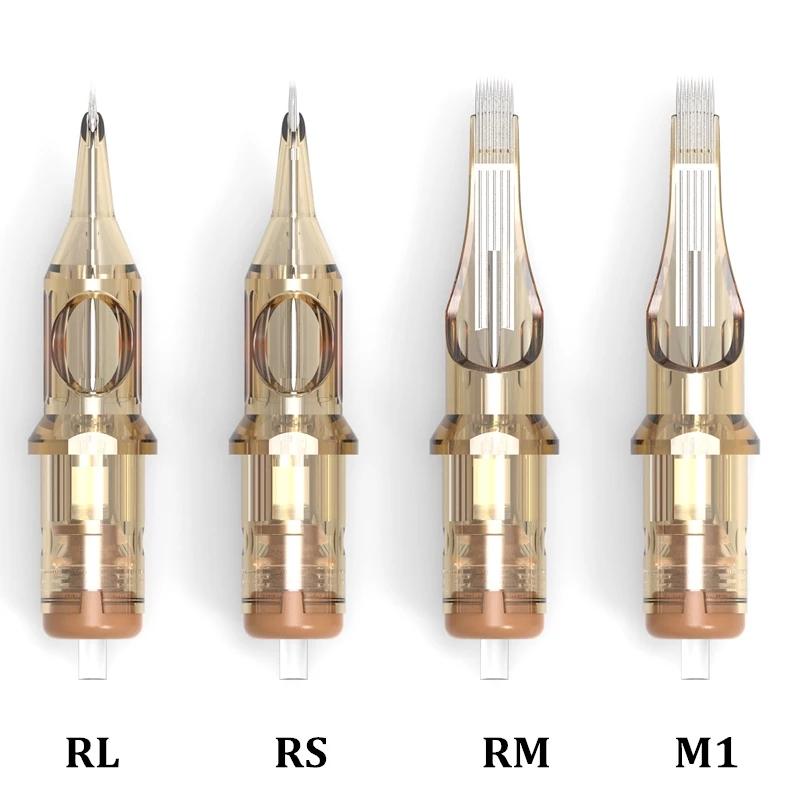 Ambition Revolution Tattoo-Patrone, rund, Liner, Shader, gebogen, Magnum, Tattoo-Nadeln, 20 Stück/Box 1001RL