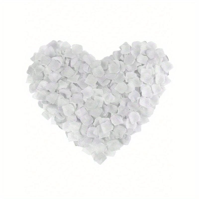 2000 Stück - Rayon Rosenblatt Dekoration Rosenblatt Schwarz für Hochzeitsfeier Halloween Dekoration, Geschenkbox Füllmaterial, Rose Ya Romantisch, Rosenblatt Heiratsantrag 100pcs weiß