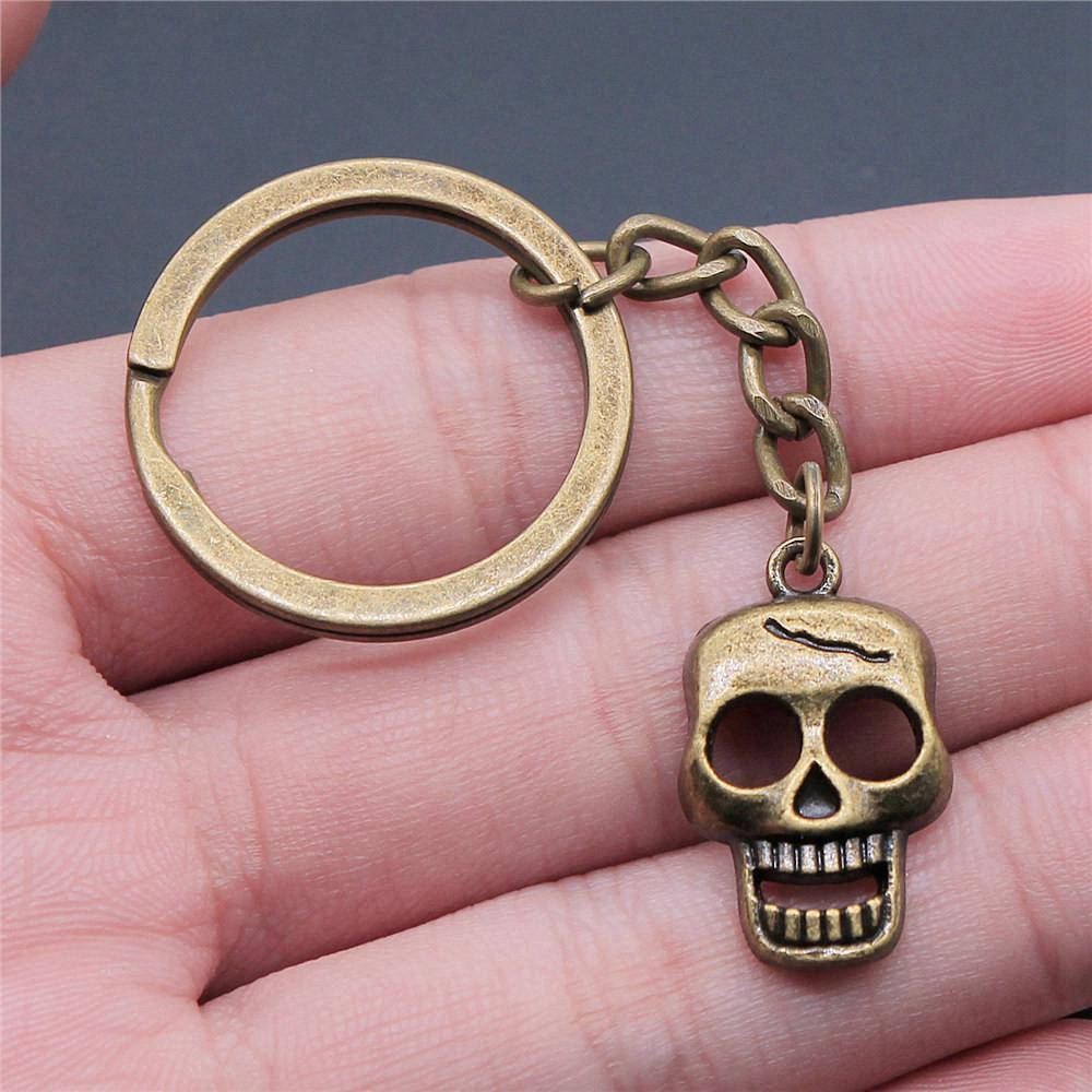 Totenkopf Adler Schlüsselanhänger Herrenschmuck Jahrestag Elegante Günstige Niedliche Sachen A29-1pcs-23x12mm