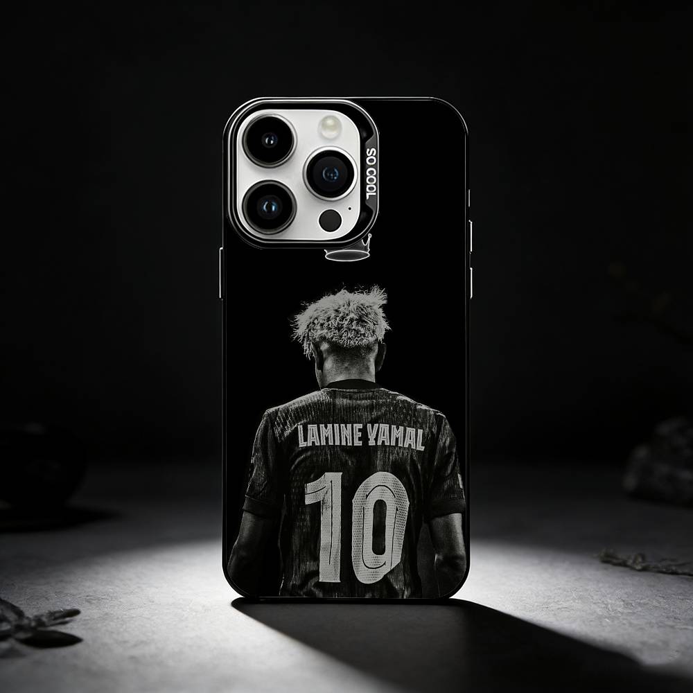 L-Lamine 19 Y-Yamal Handyhülle Für iPhone 17,16,15,14,13,12,11 Plus,Pro Max,XS,Farbige silberne Handyhülle iPhone12PROMAX