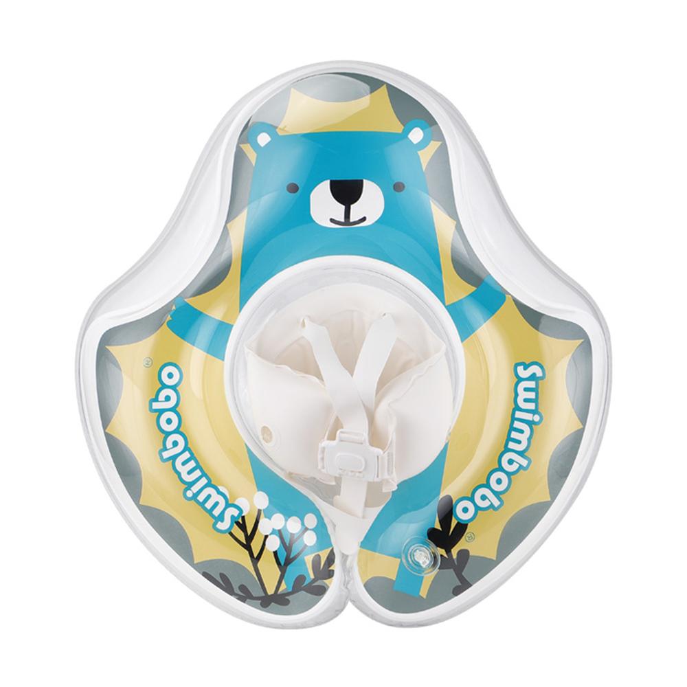 Swimbobo niedlicher Baby-Pool-Schwimmer, aufblasbarer Baby-Schwimmkörper, Baby-Schwimmring, Kleinkind-Pool blau