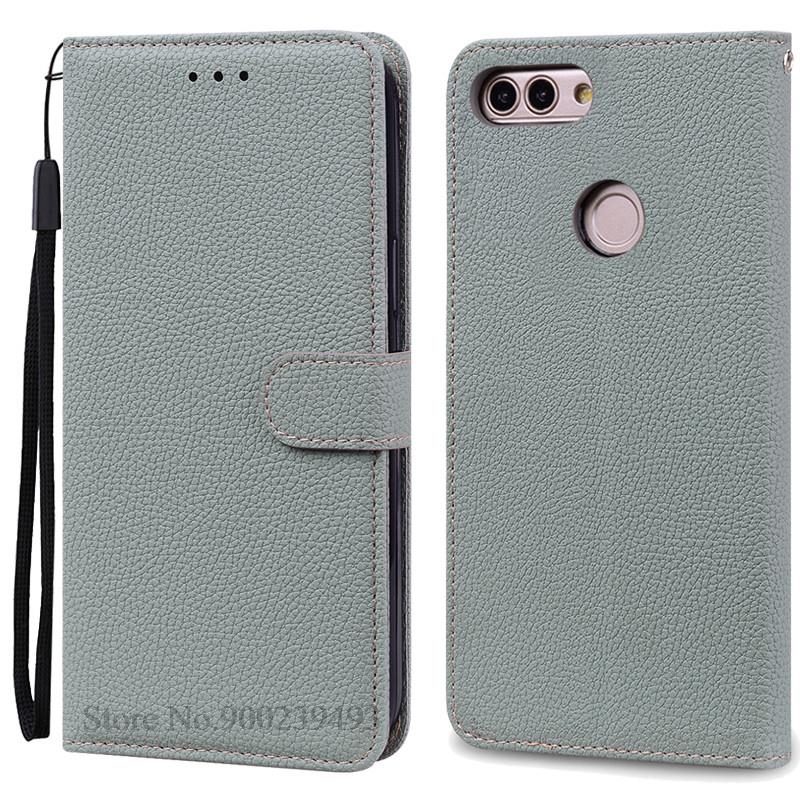 Für Huawei P Smart 2018 Fall FIG-LX1 Leder Brieftasche Flip Fall Für Huawei P Smart Fall FIG-LX1 5,65 zoll Fall coque Fundas Shell P Smart 2018 FIG-LX1 graue