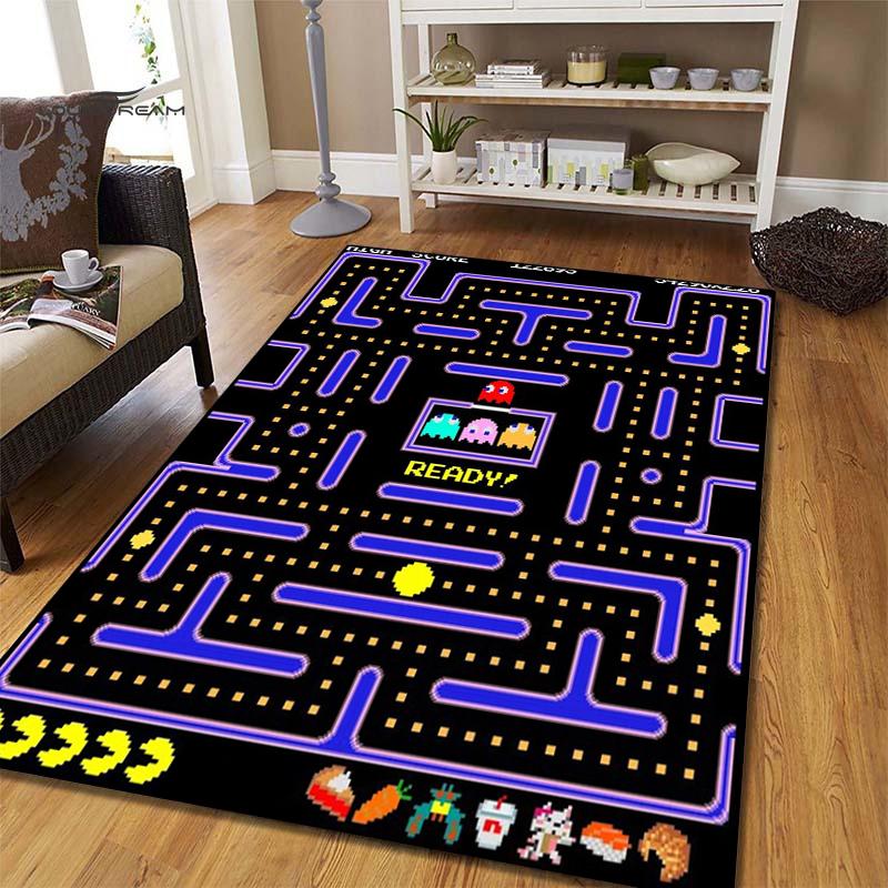 Pac-Man-Teppich, Retro-Spielteppich, Retro-Gaming-Teppich, Wohnzimmerteppich, Heimdekoration, Teppich, Einweihungsgeschenk, Büroteppich 40cm x 60cm