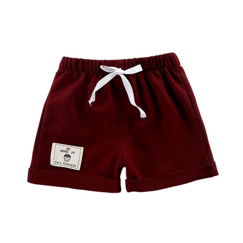 Baby Shorts Jungen Mädchen Strand Shorts Kinder Baumwolle Sport Shorts 100 wein rot