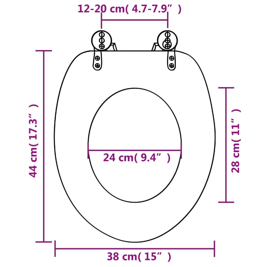 Weich schließender Toilettensitz mit Delfin-Design MDF