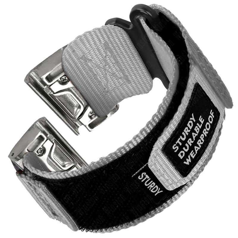 Schnelles Nylonband für Garmin Watch Instinct 2X Tactics Strap Fenix 6X Pro 5X Plus 7X 26 mm 22 mm Ersatz-Sport-Release-Armband Garmin 22mm grau/silber