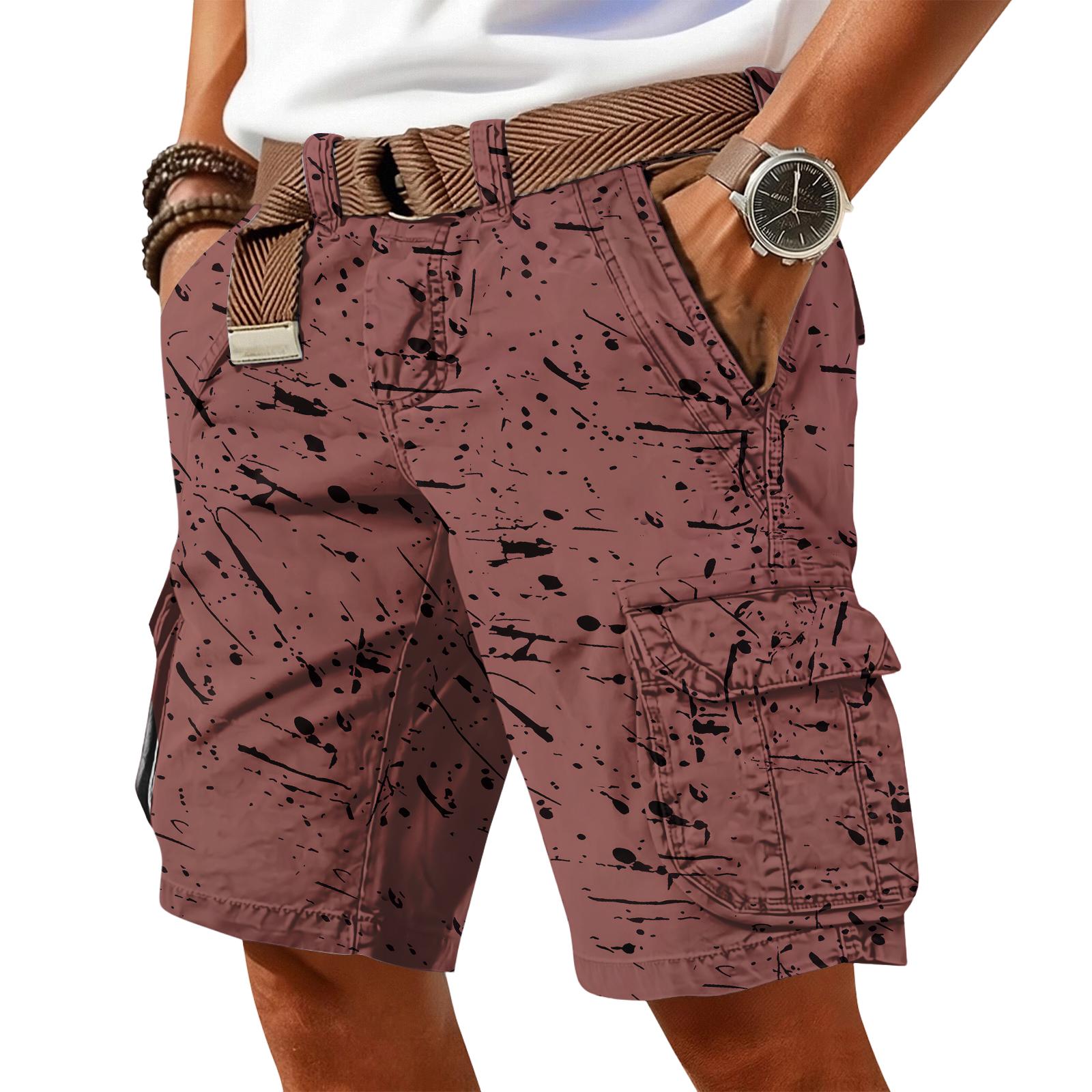 Herren Shorts Cargohosen für Herren UK mit Utility-Taschen Geeignet für Arbeitsshorts Herren und Outdoor-Aktivitäten Shorts für Herren UK XL