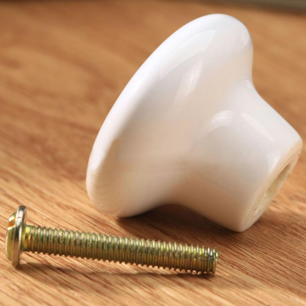 Modischer Keramik-Ziehgriff, Dekor für Küchentür, Schrank, Schrank, Schublade weiß