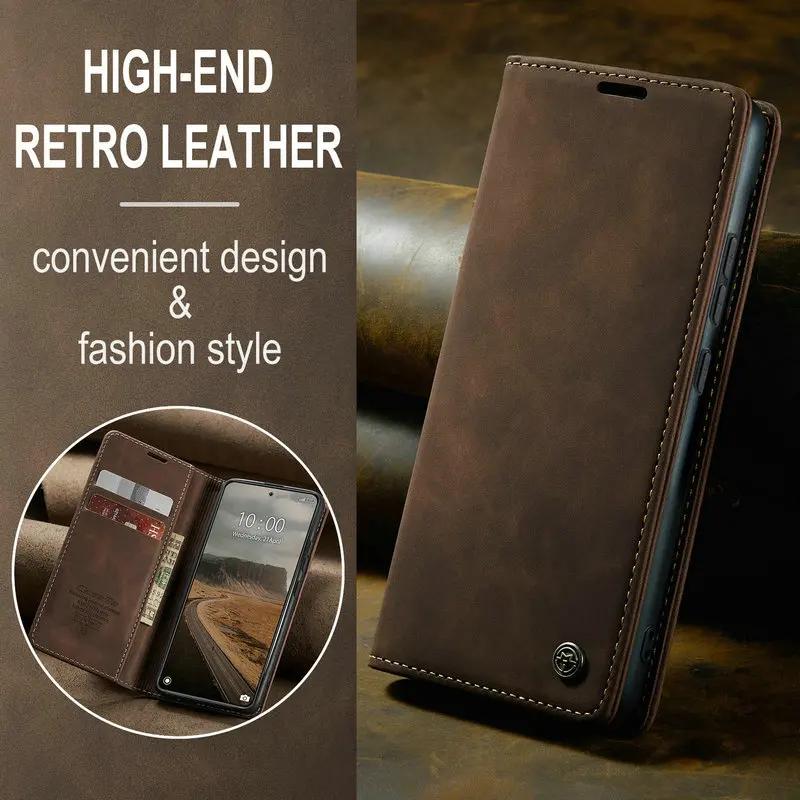 Luxus Hülle für Xiaomi 17T Pro 15T 14T 5G Magnet Klapphülle Schale 360 Schutz Buch Hülle Xiaomi 15T Hülle Mi 14 T 15 17 Funda Xiaomi 15T4 Pro kaffeebraun