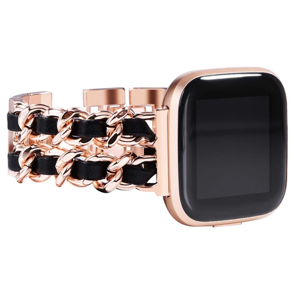 Elegantes Armband für Fitbit Versa 4 3 Sense 2 Smartwatch-Band Armband für Fitbit Versa 2 Lite Uhrenarmband Armband Gliederkette for versa 2