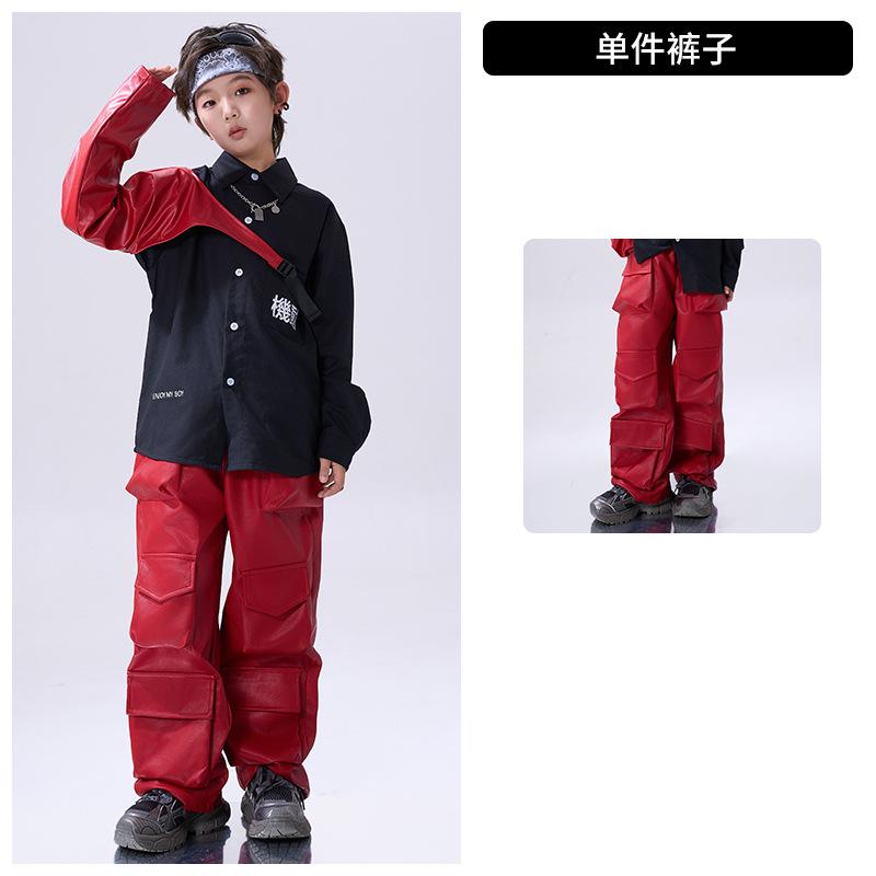 Neujahrstag Street Dance Kinder Trendige Kleidung HipHop Performance Kleidung Jungen HipHop Cool Gutaussehend Mädchen Jazz Dance Kleidung Modisch 130cm