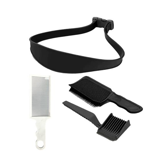 3/4 Stück/Set Barber Fade Kamm Silikon Nackenrasurschablone Positionierung Blending Gebogener Haarschneidekamm Friseur Haarschnitt Zubehör