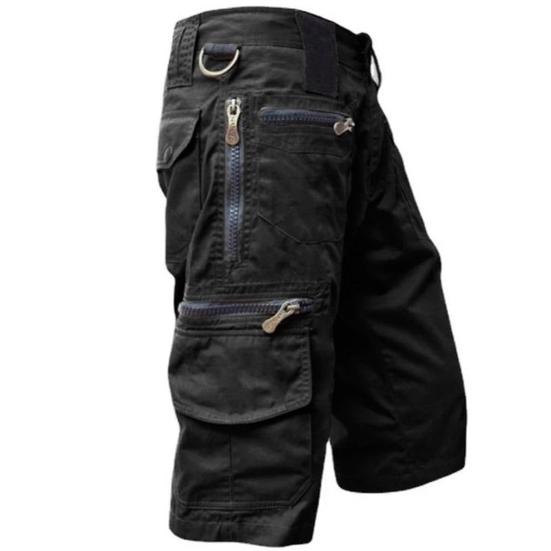 Militär Cargo Shorts Herren Sommer Taktische Jogginghose Shorts Mehrere Taschen Streetwear Relaxed Fit Gerade Shorts Übergröße 5XL L schwarz