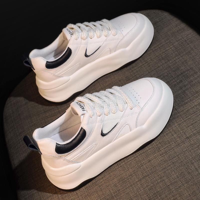 Sommer Herbst Leichte Dad Schuhe Damen Neu Sommer Trendmarke Sport und Freizeit Board Schuhe Kleine Weiße Schuhe 40 weiß