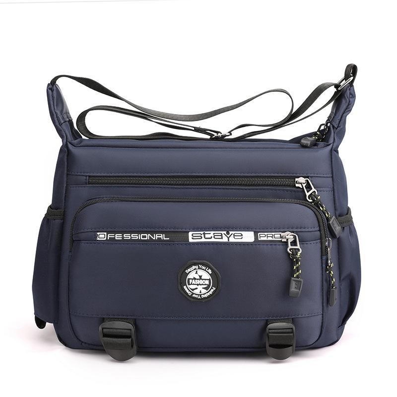 Herren Messenger Bag Umhängetasche Umhängetaschen Kleine Umhängetasche für die Arbeit Wasserdichte Oxford-Packs Satchel-Geldbörse dunkelblaue