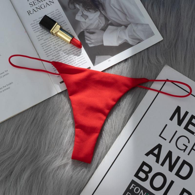 Nahtloser String Heiße Versuchung Bikini T-Rücken Niedrige Taille G-String Sexy Slips M-XL XL rot