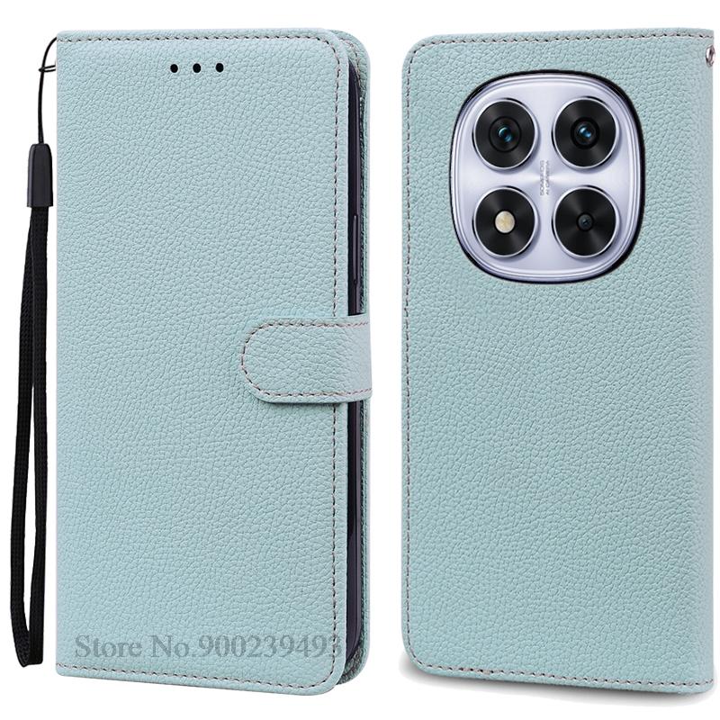 Für Redmi Note 14 Pro Hülle Xiaomi Redmi Note 14 Pro Plus 5G Hülle Leder Flip Wallet Cover Für Redmi Note 14 Pro 4G Hülle Fundas Note 14 Pro (4G 5G) hellblaue
