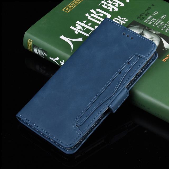 Flip Leder Multi-card Slot Brieftasche Halter Abdeckung Für Blackview BV7200 BV7100 BV5200 A53 A85 A52 A50 OSCAL C80 c20 Magnetische Telefon Tasche Fall for Blackview OSCAL C80 blau