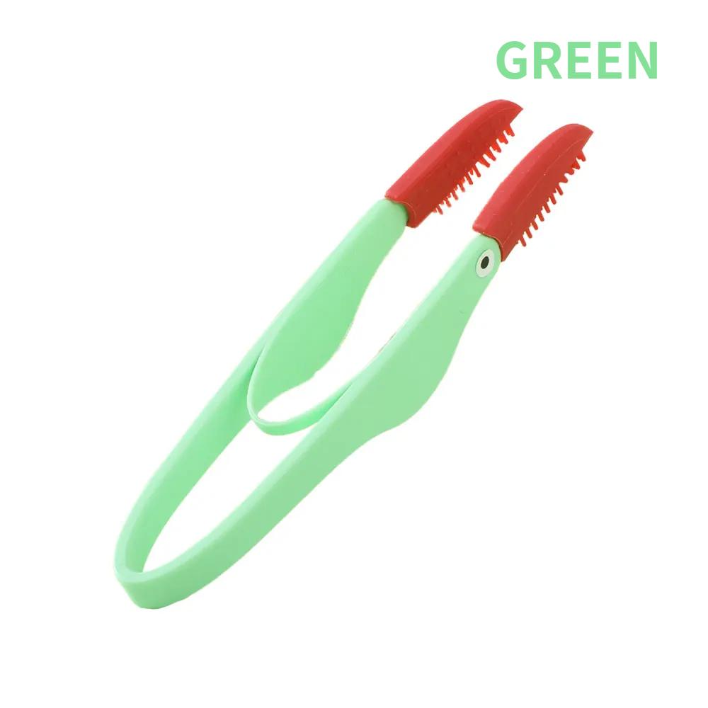 Augenkamm für Haustiere, Tränenfleckenbürste, Augensalbe für Haustiere, Handsalbe für Katzenaugen, wiederverwendbare Reinigungsbürste mit Schnallendesign grün