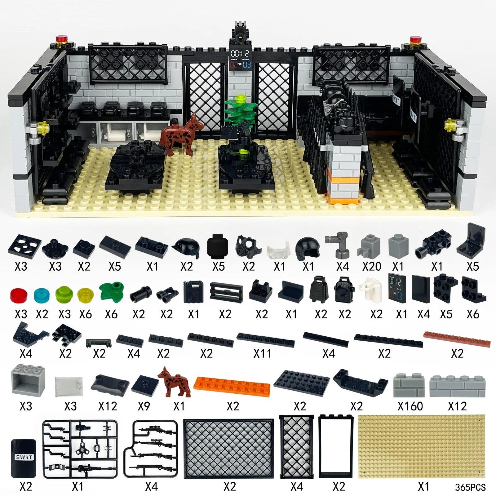Stadt Militär Mini Actionfiguren MOC SWAT Spezialeinheiten Soldaten Waffen Arsenal Pistole Polizei Armee Playmobil Baustein Spielzeug