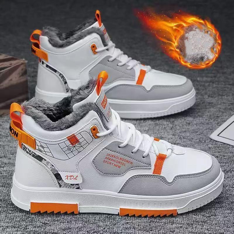 Frühlingsschuhe für Herren, atmungsaktive High-Top-Schuhe, passende kleine weiße Schuhe, dicke Sohle, sportliche Freizeitschuhe, modische Schuhe 43